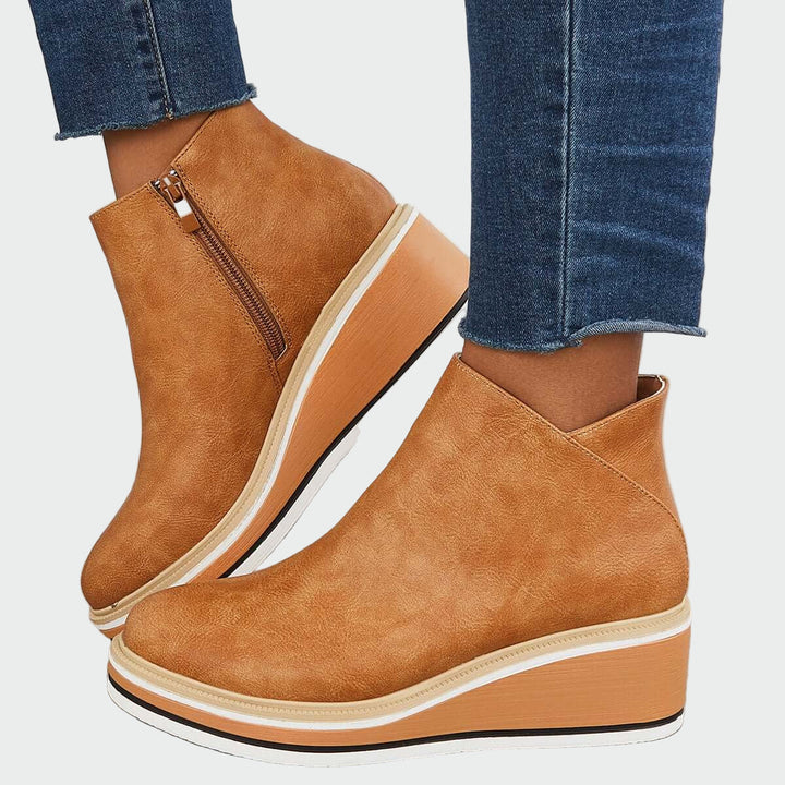 Bota ortopédica de cuero