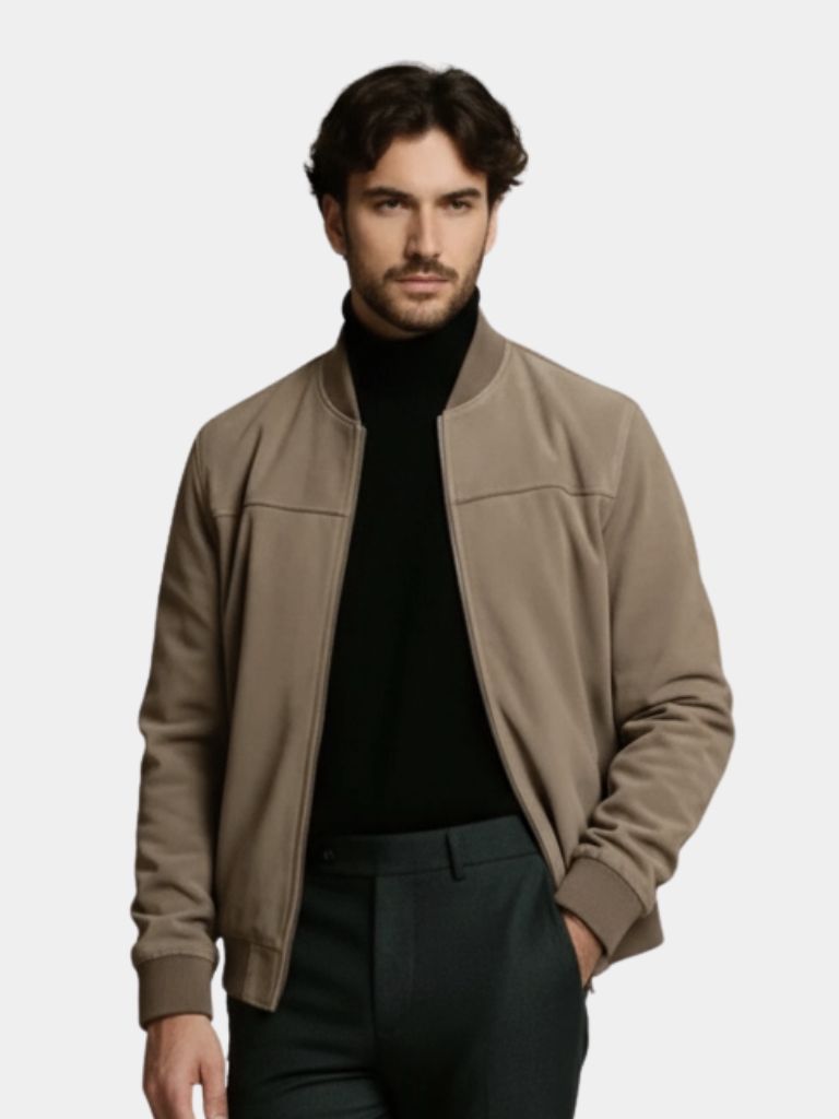 Darian™ | Chaqueta Bomber de Ante Premium