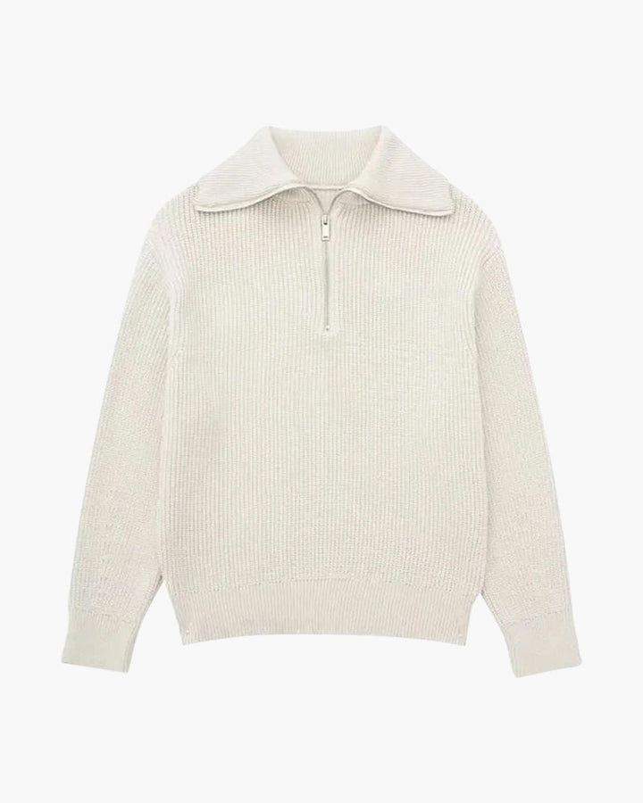 Almería | Suéter Rayado con Cremallera