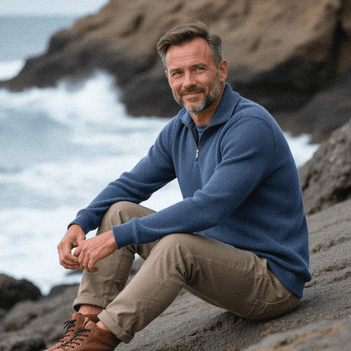 Espiga | Suéter de punto con cremallera