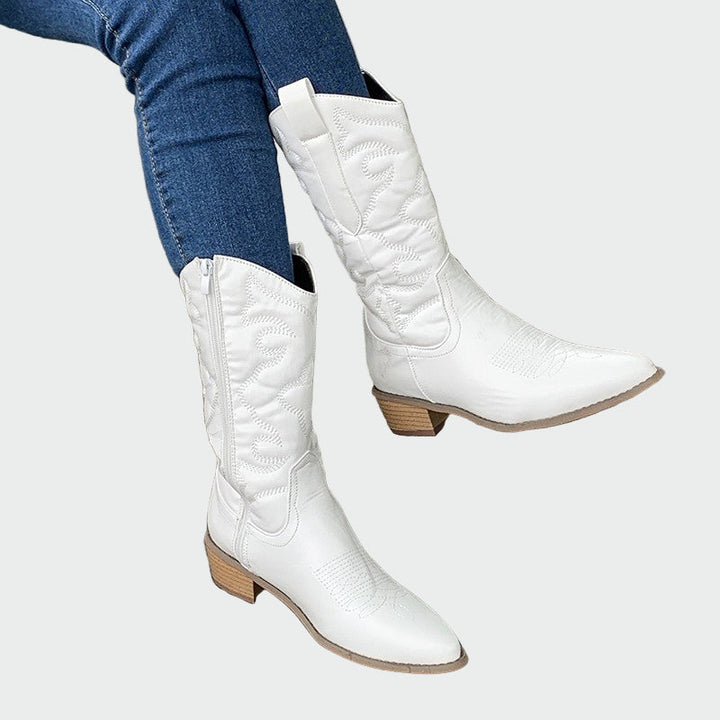 Botines de vaquero metálicos